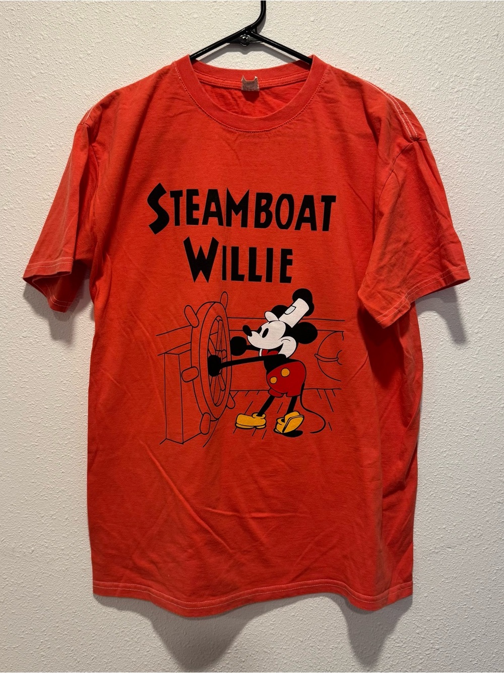 Disney "Steamboat Willie" Mickey Mouse Shirt Vintage Style Graphic Tee